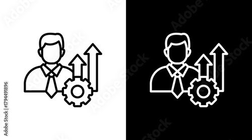 Professional Development White Icon Set Design