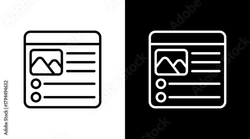 Landing Page  White Icon Set Design