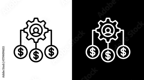 Affiliate Program  White Icon Set Design