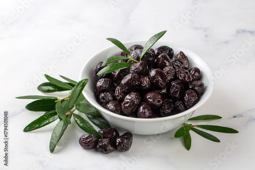 Black olive. Delicious oliv...