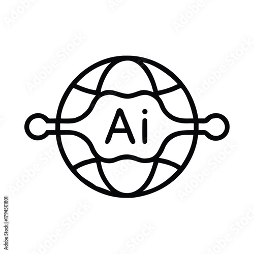 Ai artificial intelligence global network technology machine learning innovation worldwide connection