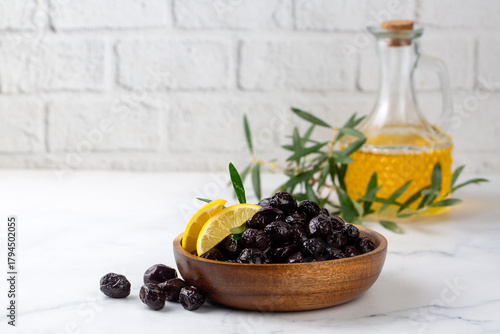 Black olive. Delicious oliv...