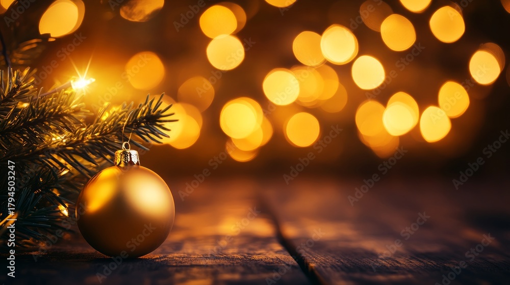 Fototapeta premium Celebration of blessings with angel baubles in a cozy cabin captured in warm golden lights