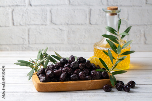 Black olive. Delicious oliv...