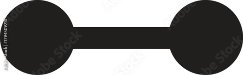 Simple Black Dumbbell Icon