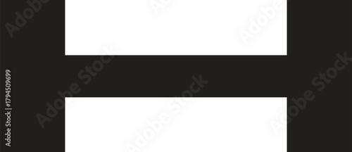 Simple Geometric H shape Design