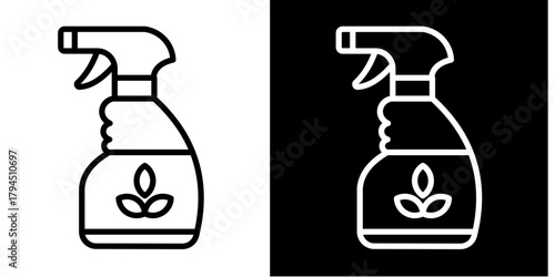 Eco Cleaner Spray Icon Set White Style Collection
