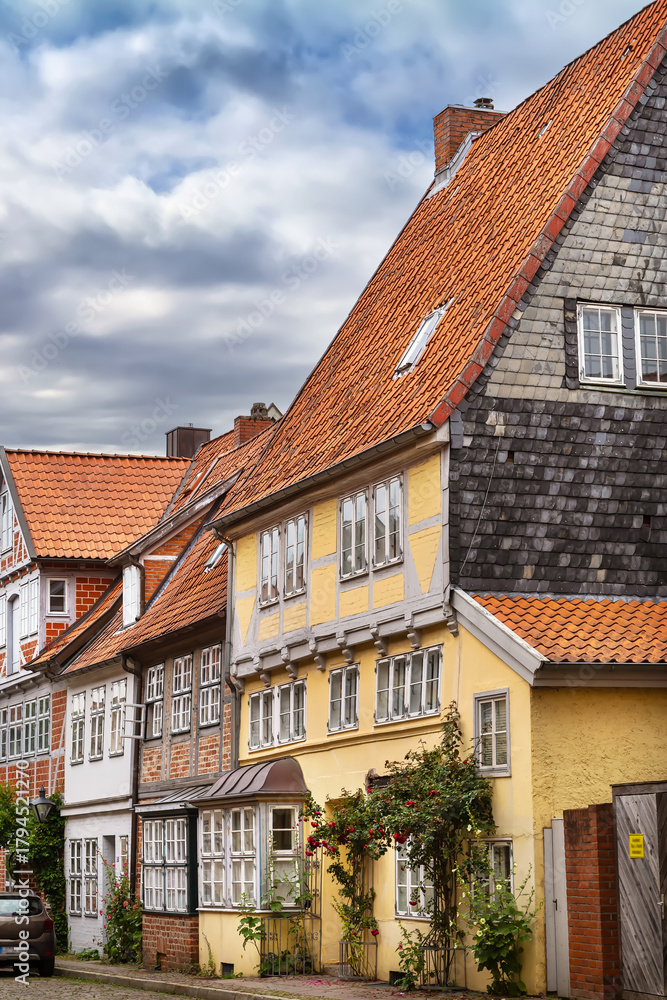 Fototapeta premium Street in Luneburg old town, Germany