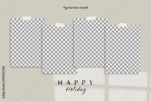 Template for Holiday Celebrations A Multi-Frame Design for Seasonal Greetings and Wishes