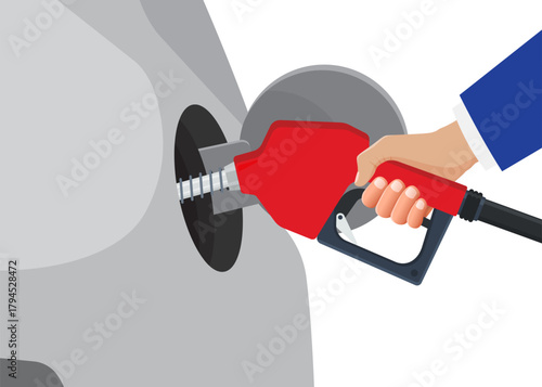 Fuel up the car stock illustration.