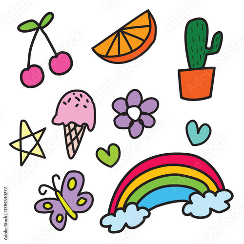 Hand drawing doodle vector for pattern