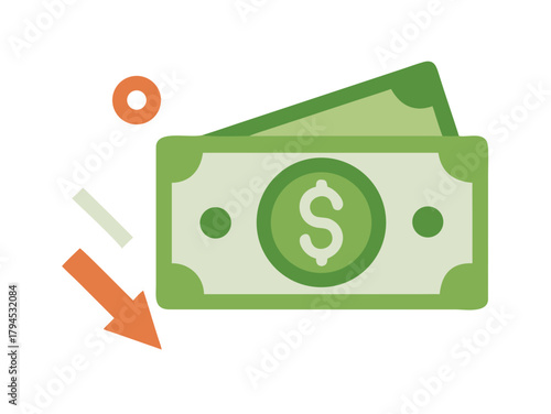 USA dollar falling money inflation finance crisis
