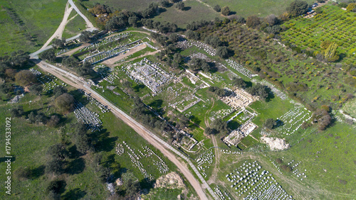 Aerial views of the ancient...