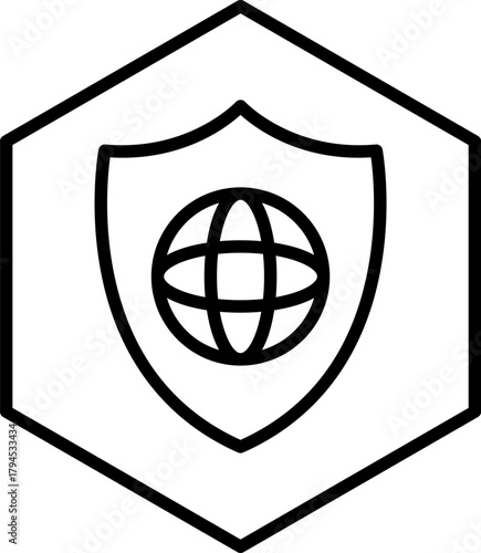 Cyber security network. Data protection. Digital padlock on internet technology networking with cloud computing and data. Cybersecurity icon