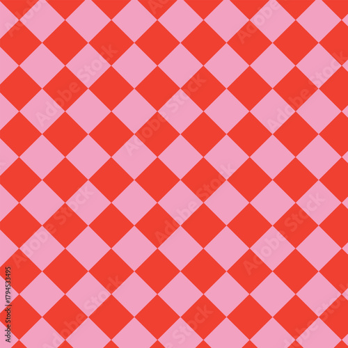 red and pink checkered pattern