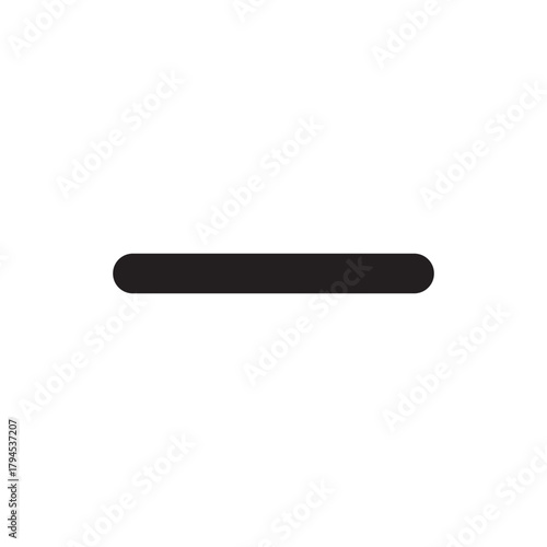 Solid black horizontal line graphic, minimalist design element
