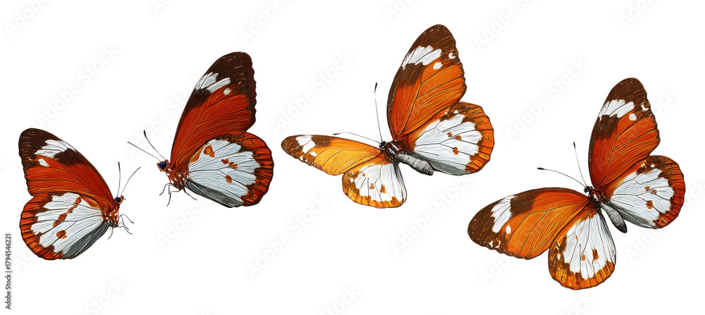 Fototapeta premium collection of butterflies