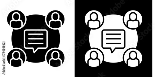 World Business Forum Icon Set White Style Collection