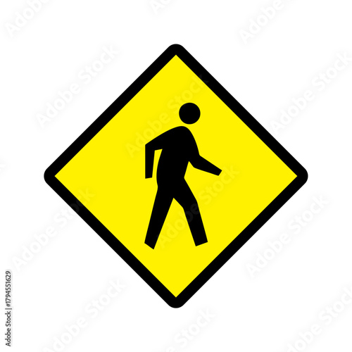 Pedestrian traffic icon vector design warning roads sign symbols.