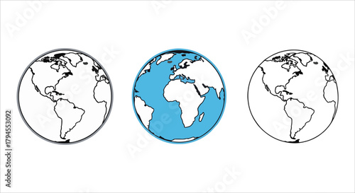 Abstract world globe illustration on a blue background