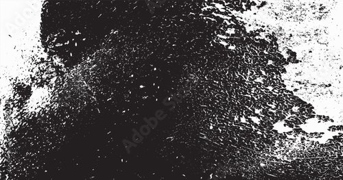 Black and white background. grunge Paint strokes element, Grunge texture. Black scratches, scuffs, chips, blotches. A monochrome backdrop. Vector graphics.eps10