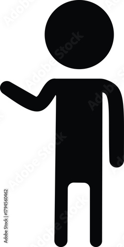 Black silhouette of a person presenting