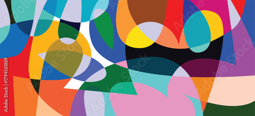 Abstract geometric pattern design in retro style. Vector illustration 2026