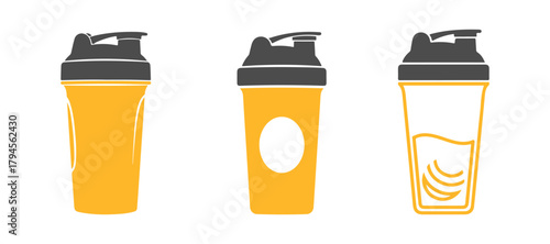 color icon vector of a fitness bottle. sport bottle fitness sign. illustration symbol isolated