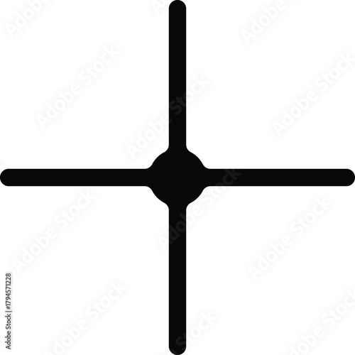 Cross Shape Symbol On White Background