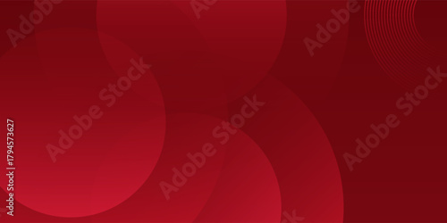 Abstract red circles gradient background. Modern circle dynamic shapes. Creative trend design