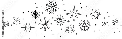 Christmas border, gold decorations pattern, holidays banner, Christmas border, Black decorations pattern, holidays banner 

