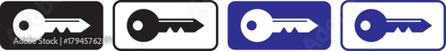 house key icon set. security symbol. Key vector icon. Key symbol. access account login password icons - house key icon security symbol
