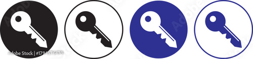 house key icon set. security symbol. Key vector icon. Key symbol. access account login password icons - house key icon security symbol
