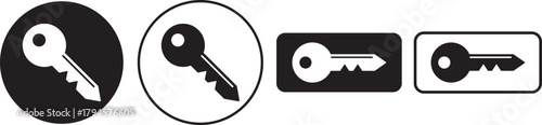house key icon set. security symbol. Key vector icon. Key symbol. access account login password icons - house key icon security symbol
