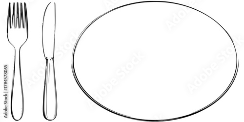 Timeless Elegance - Monochrome Feast | Clean, isolated vector art for creative projects.