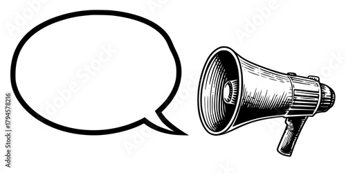 Classic Symphony: Conversation Black White | Clean, isolated vector art for creative projects.