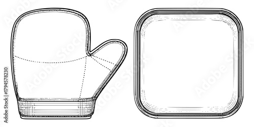 modernist take classic kitchen staple | Clean, isolated vector art for creative projects.