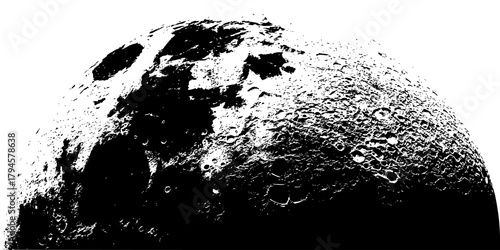 Astronomical Art: Moon's Crescent Stars | Clean, isolated vector art for creative projects.