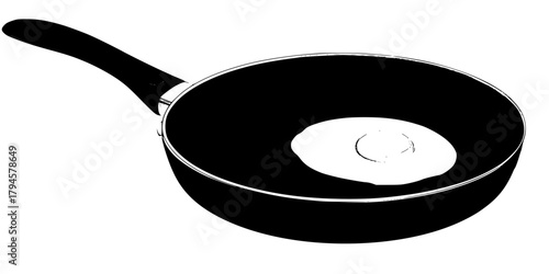 Fried Egg Pan: Simple Yet Delicious Breakfast | Clean, isolated vector art for creative projects.