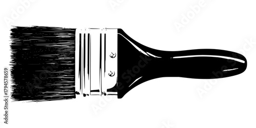 Artist's Brush: Elegant Tool Creativity | Clean, isolated vector art for creative projects.