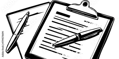 Notepad Ideas: Symbolic Illustration Brainstorming Creativity | Clean, isolated vector art for creative projects.