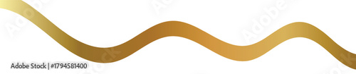 Luxury golden sine wave ribbon with metallic gradient
