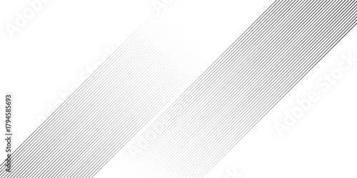 Abstract black grey line halftone gradation texture background. Fading diagonal stripe gradient.
