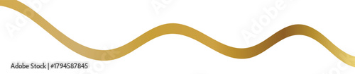 Luxury golden sine wave ribbon with metallic gradient
