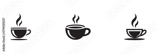 Cup coffee icon, disposable cup. cup coffee with steam, coffee vector icon., vector illustration EPS 10.