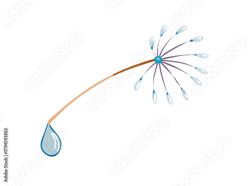 clinging to the pappus of a dandelion. elegant and delicate.