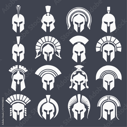 Spartan Helmet Collection: A meticulously curated collection of Spartan helmet designs, showcasing intricate details, classical aesthetics, and historical significance.