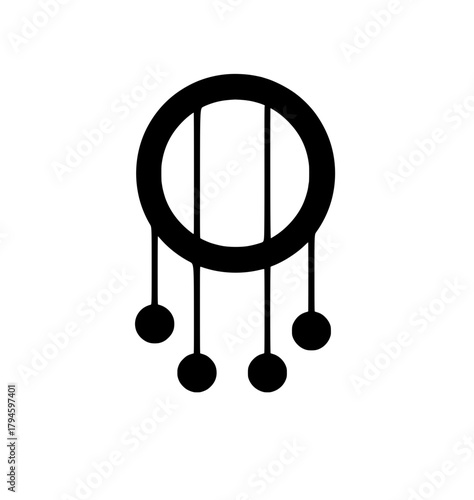 Elegant Pendant Lamp Interior Design Vector