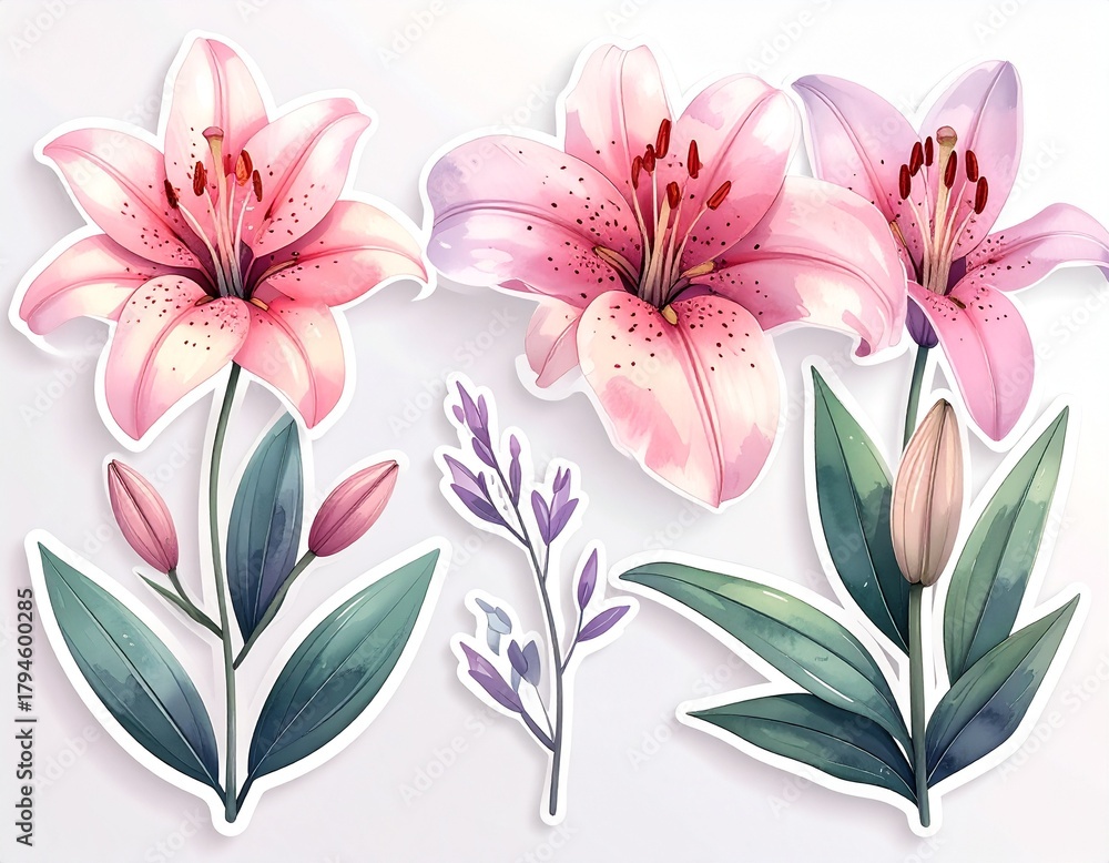 Fototapeta premium Tiger lily flowers bloom