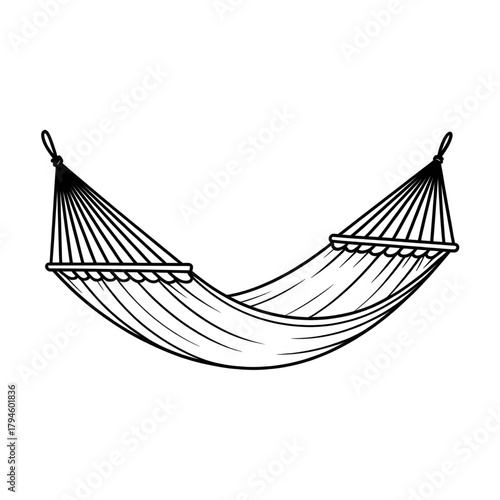 hammock on a white background
